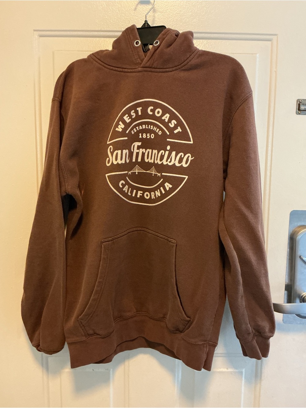 San Francisco West Coast Graphic Pullover Hoodie - Brown